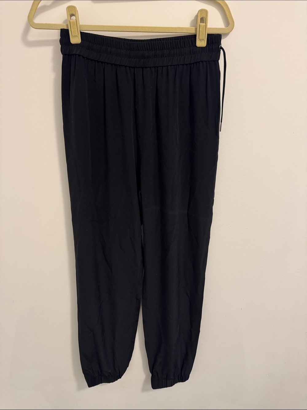 Black Elastic Waist Jogger Pants